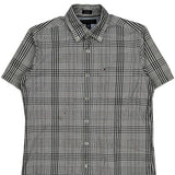 Tommy Hilfiger Checked Short Sleeve Shirt - Small Black & White Cotton