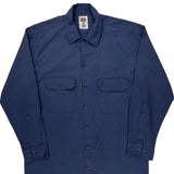 Dickies Shirt - Medium Navy Polyester Blend