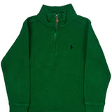Age 6 Polo By Ralph Lauren 1/4 Zip - XS Green Cotton