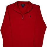 Polo By Ralph Lauren 1/4 Zip - Small Red Cotton