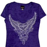 Las Vegas Harley Davidson Graphic T-Shirt - Medium Purple Cotton