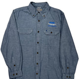Children'S Hospital Of Michigan Embroidery Carhartt Shirt - Medium Blue Cotton