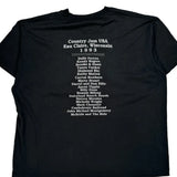 Country Jam USA Anvil Single Stitch T-Shirt - XL Black Cotton