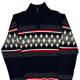 Tommy Hilfiger Christmas 1/4 Zip - Medium Red Cotton