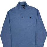 Polo By Ralph Lauren 1/4 Zip - 2XL Blue Cotton
