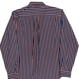 Ralph Lauren Striped Shirt - Large Navy Cotton