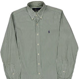 Ralph Lauren Striped Shirt - Medium Green Cotton