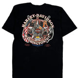Harley Davidson Graphic T-Shirt - Large Black Cotton