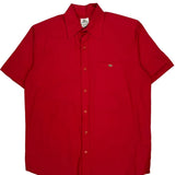 Vintage Lacoste Short Sleeve Shirt - Medium Red Cotton