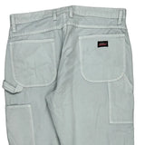 Dickies Cargo Carpenter Trousers - 38W 30L White Polyester Blend