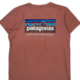 Save Our Home Planet Patagonia Graphic T-Shirt - Large Pink Cotton
