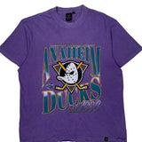 Anaheim Ducks Nhl Graphic T-Shirt - Large Purple Cotton