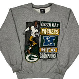 Green Bay Packers Starter Graphic Sweatshirt - Large Gray Cotton Blend