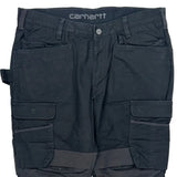 Carhartt Double Knee Cargo Pants - 36W 28L Black Cotton