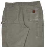 Carhartt Carpenter Trousers - 36W 34L Beige Cotton