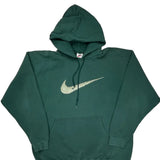 Nike Hoodie - Large Green Cotton
