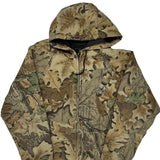 Made In USA K Products Camo Jacket - Medium Brown Cotton Blend