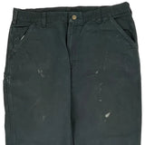 Carhartt Double Knee Carpenter Trousers - 38W 30L Black Cotton