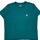 Carhartt T-Shirt - 2XL Green Cotton