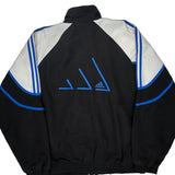 Adidas Striped Track Jacket - Large Blue Polyester