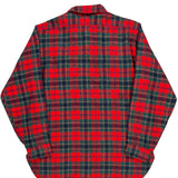 Made In USA Pendleton Checked Flannel Shirt - Large Green Virgin Wool