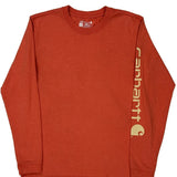 Carhartt Long Sleeve T-Shirt - Small Red Cotton
