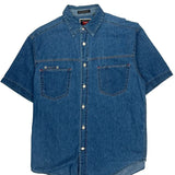 Wrangler Denim Shirt - Medium Blue Cotton