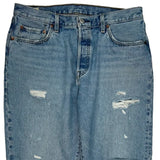 501 Levis Jeans - 34W 30L Light Wash Cotton