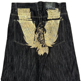 Evolution Graphic Denim Shorts - 34W 13L Dark Wash Cotton Blend