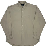 Blake Ralph Lauren Shirt - Large Beige Cotton
