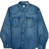 Levis Denim Shirt - Large Blue Denim