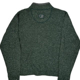 Woolrich 1/4 Zip - XL Green Wool Blend