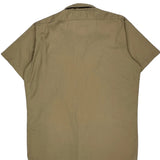 Dickies Short Sleeve Shirt - Large Khaki Cotton