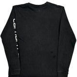 Carhartt Spellout Long Sleeve T-Shirt - Medium Black Cotton