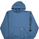 Carhartt Spellout Hoodie - XL Blue Cotton