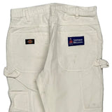 Dickies Carpenter Trousers - 30W 30L White Cotton