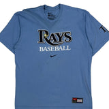 Rays Baseball Nike Graphic T-Shirt - Large Blue Cotton