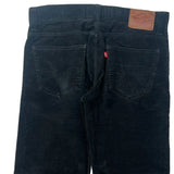 Levis Cord Trousers - 35″ Waist Black Corduroy