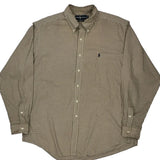 Ralph Lauren Checked Shirt - XL Brown Cotton