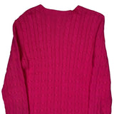 Ralph Lauren Sport Cable Knit Sweater - Large Pink Cotton