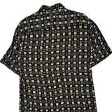 Campia Patterned Shirt - Small Black Cotton