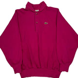 Lacoste 1/4 Zip - Medium Red Cotton
