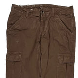 Napapijri Cargo Trousers - 34W 34L Brown Cotton
