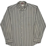 Levis Striped Shirt - XL Gray Cotton
