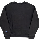 Reverse Weave Champion Spellout Sweatshirt - Medium Black Cotton