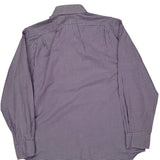 Regent Classic Fit Polo By Ralph Lauren Checked Shirt - Large Purple Cotton
