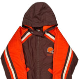 Age 10-12 Cleveland Browns Nfl Football Jacket - Medium Brown Polyester