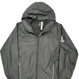 Adidas Windbreaker - Large Gray Polyester