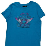 Black Hills Harley-Davidson Harley Davidson Graphic T-Shirt - Medium Blue Cotton