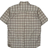 Carhartt Checked Short Sleeve Shirt - Large Cream Cotton